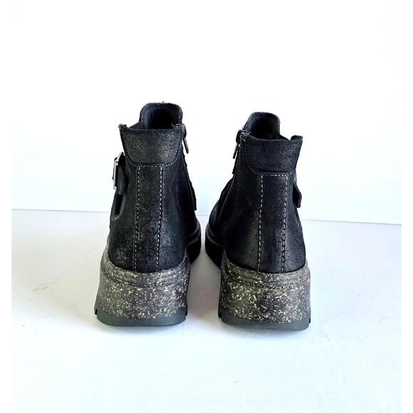 CLARKS Women's Black Suede Noralyn Strap Booties Sz 7 37.5 Comfort Casual - Picture 10 of 12